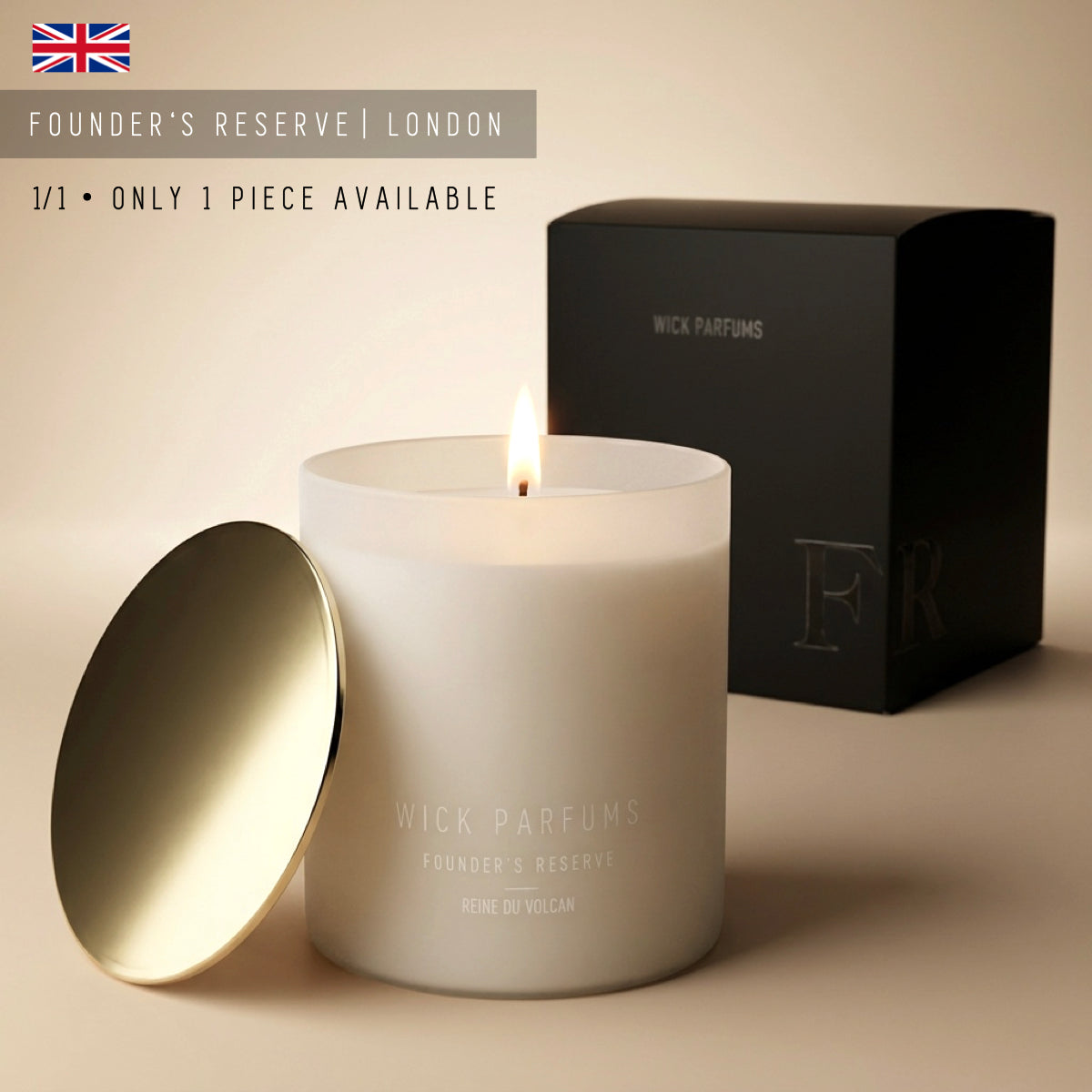 London Reserve Collection // Matte Cream Glass Candle // Reine du Volcan // 500 g