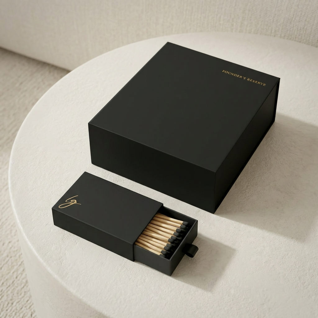 The Bowl Candle // Oud & Coco Bean // Candle & Black Matchbox Gift Set // 800 ml