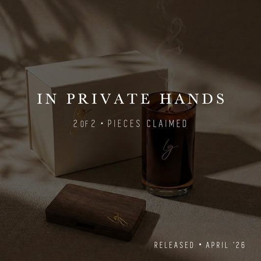 The Amber Mood // Luxury Candle & Walnut Matchbox Gift Set // 500 ml