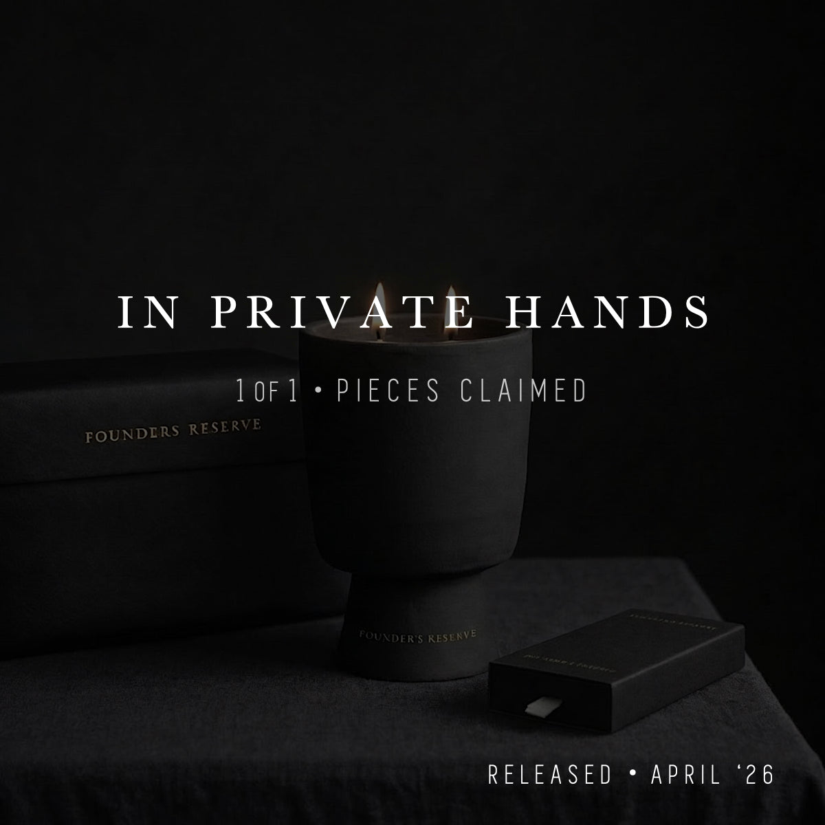 The Obsidian Form // Ceramic Candle & Matchbox Gift Set // 700 ml