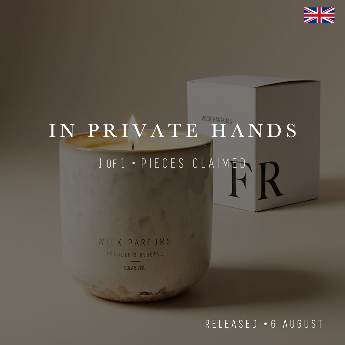 London Reserve Collection // Mottled Glaze Ceramic Candle // Solar Veil // 370 ml