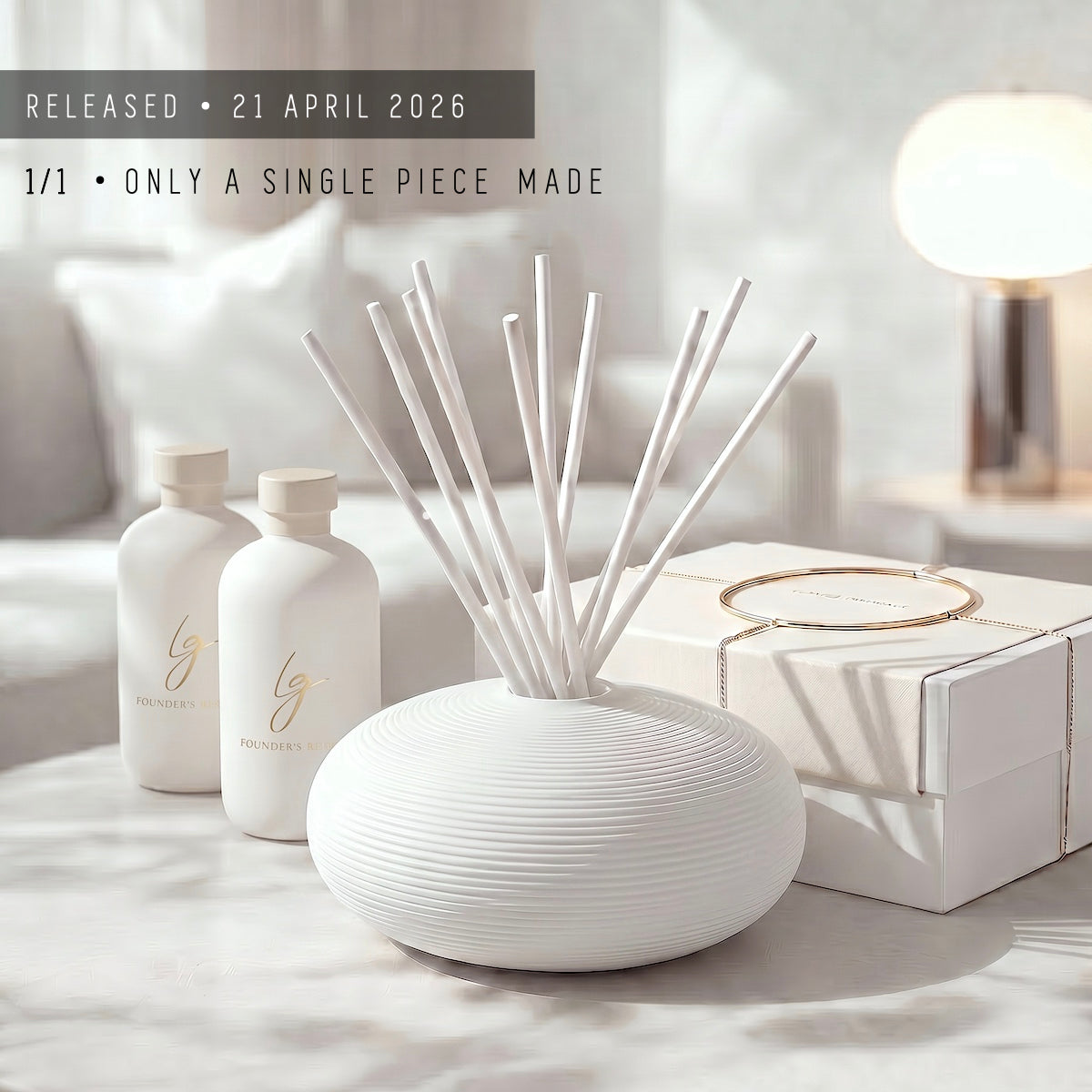 The Ceramic Sphere // Hinoki Blush // Luxury Diffuser Gift Set // 1000 ml