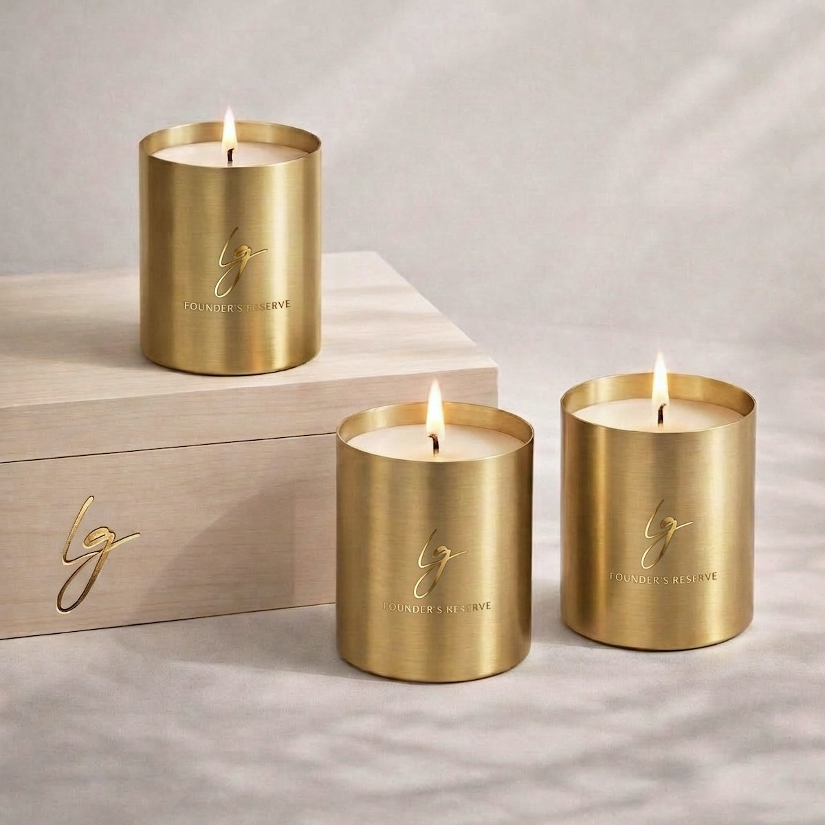 The Golden Trinity // Scented Candle Set // 250 ml x 3