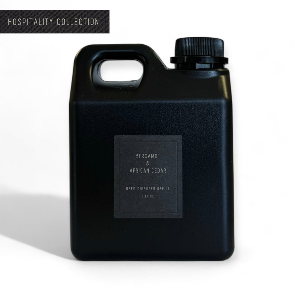 Luxury Reed Diffuser // Bergamot & African Cedar // 1 Litre Refill