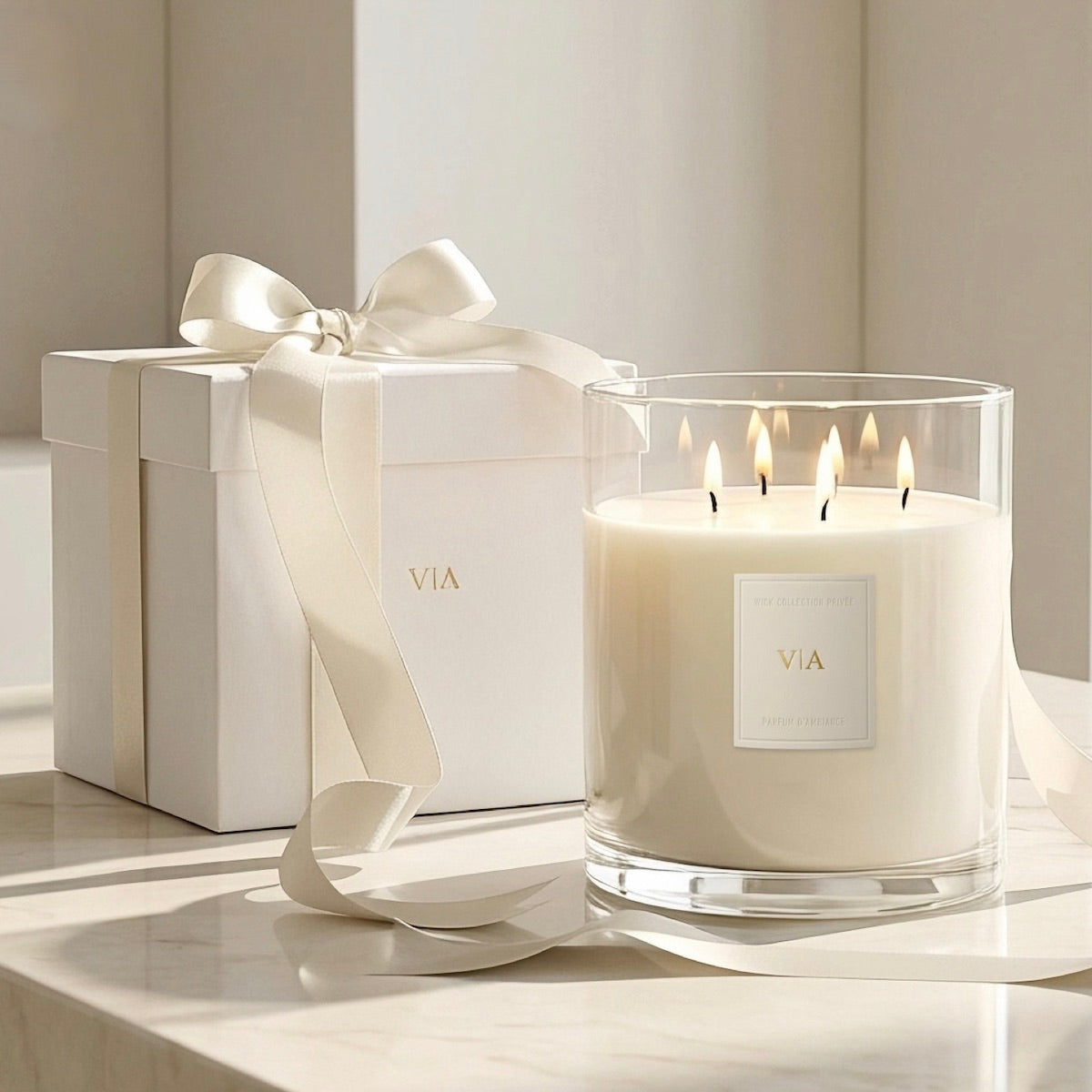 Collection Privèe // Personalised Mega Candle // Ivory // 3 kg