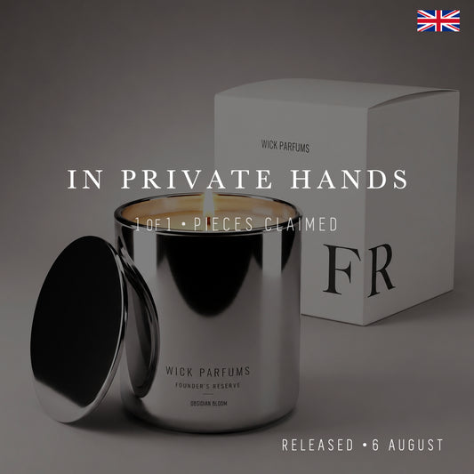 London Reserve Collection // XL Silver Mirror Candle // Reine du Volcan // 500 g