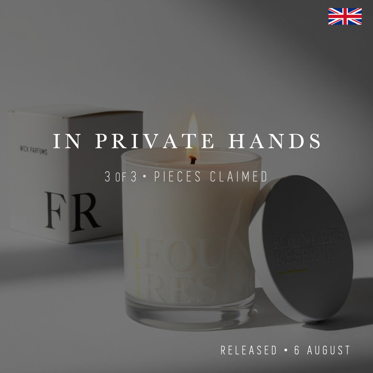 London Reserve Collection // White Glass Candle // Reine du Volcan // 350 g
