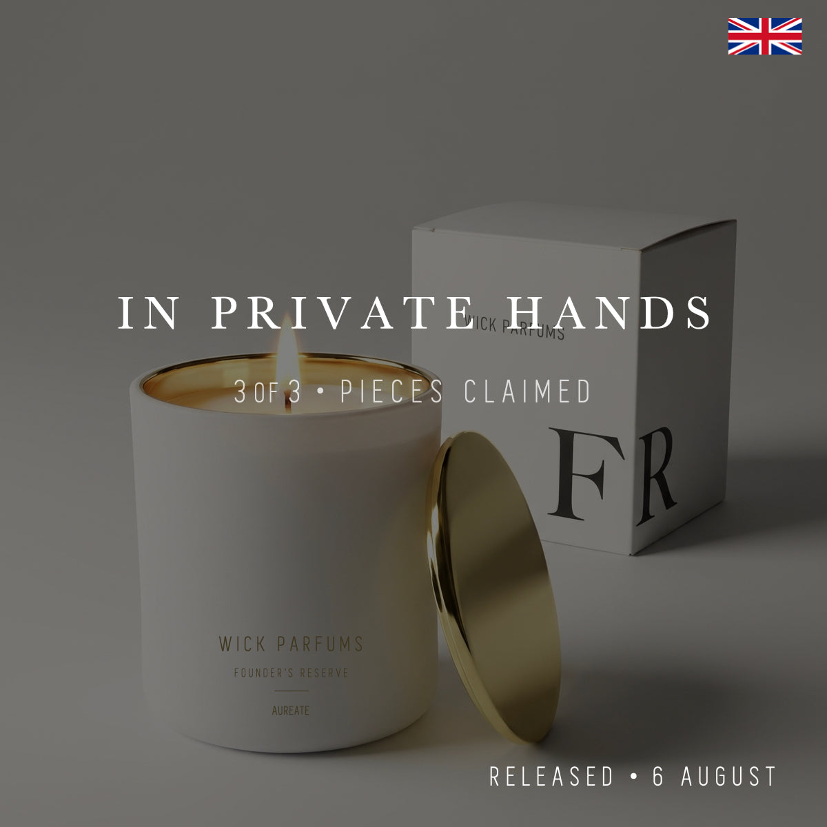 London Reserve Collection // White & Gold Candle // Aureate // 200 g