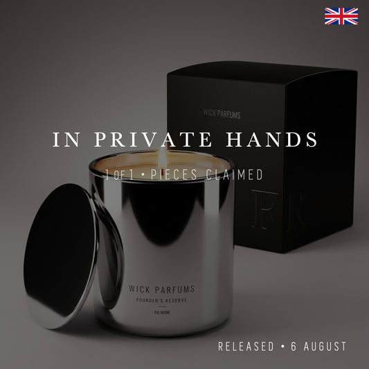 London Reserve Collection // XL Silver Mirror Candle // Fig Noire // 500 g