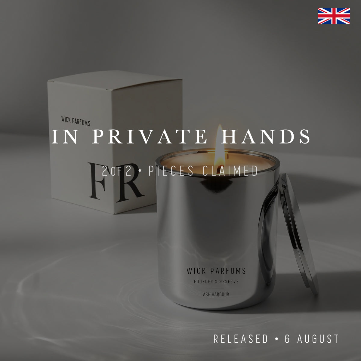 London Reserve Collection // Silver Mirror Candle // Ash Harbour // 200 g