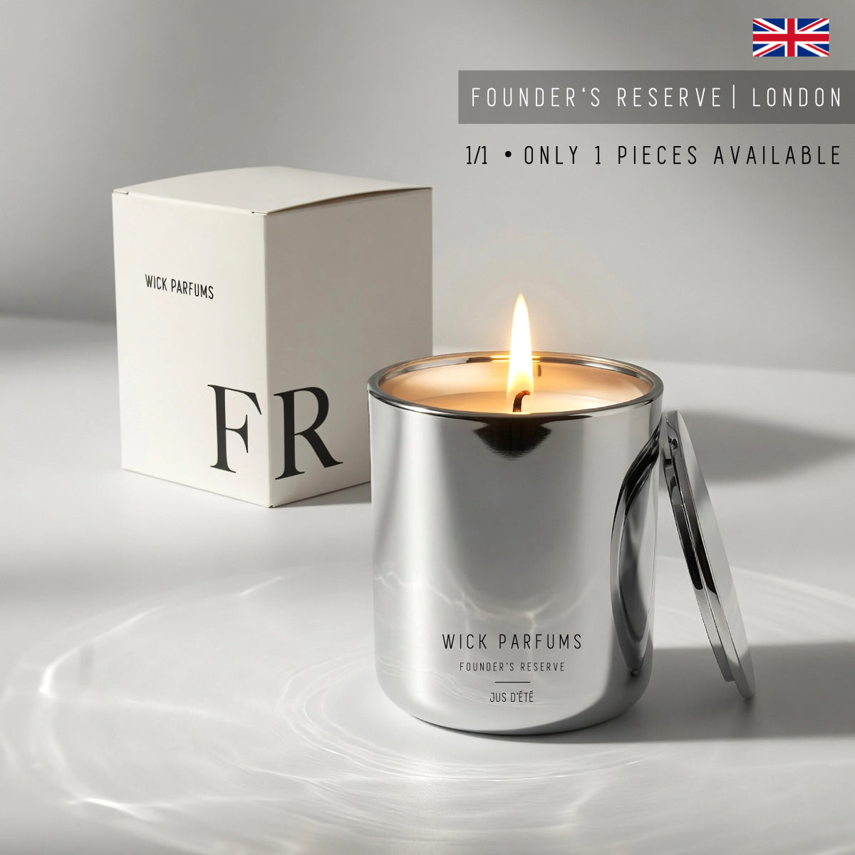 London Reserve Collection // Silver Mirror Candle // Jus d'Été // 200 g