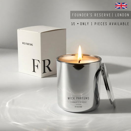 London Reserve Collection // Silver Mirror Candle // Petrichor // 200 g
