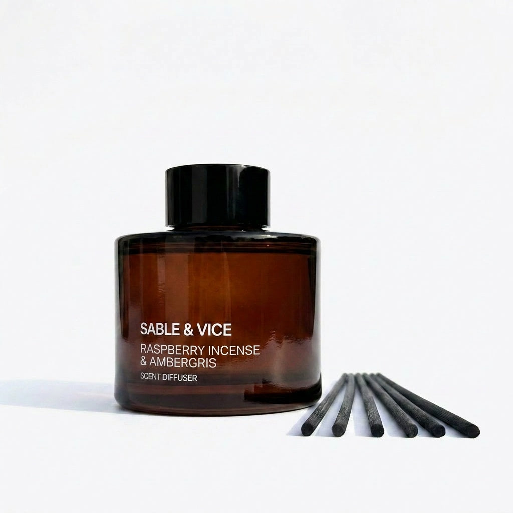 WH SALE | Amber Reed Diffuser // Raspberry Incense & Ambergris  // 150 ml