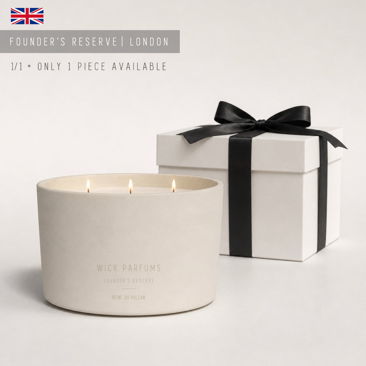 London Reserve Collection // Raw Ceramic Bowl Candle // Reine Du Volcan // 600 g // Triple Wick