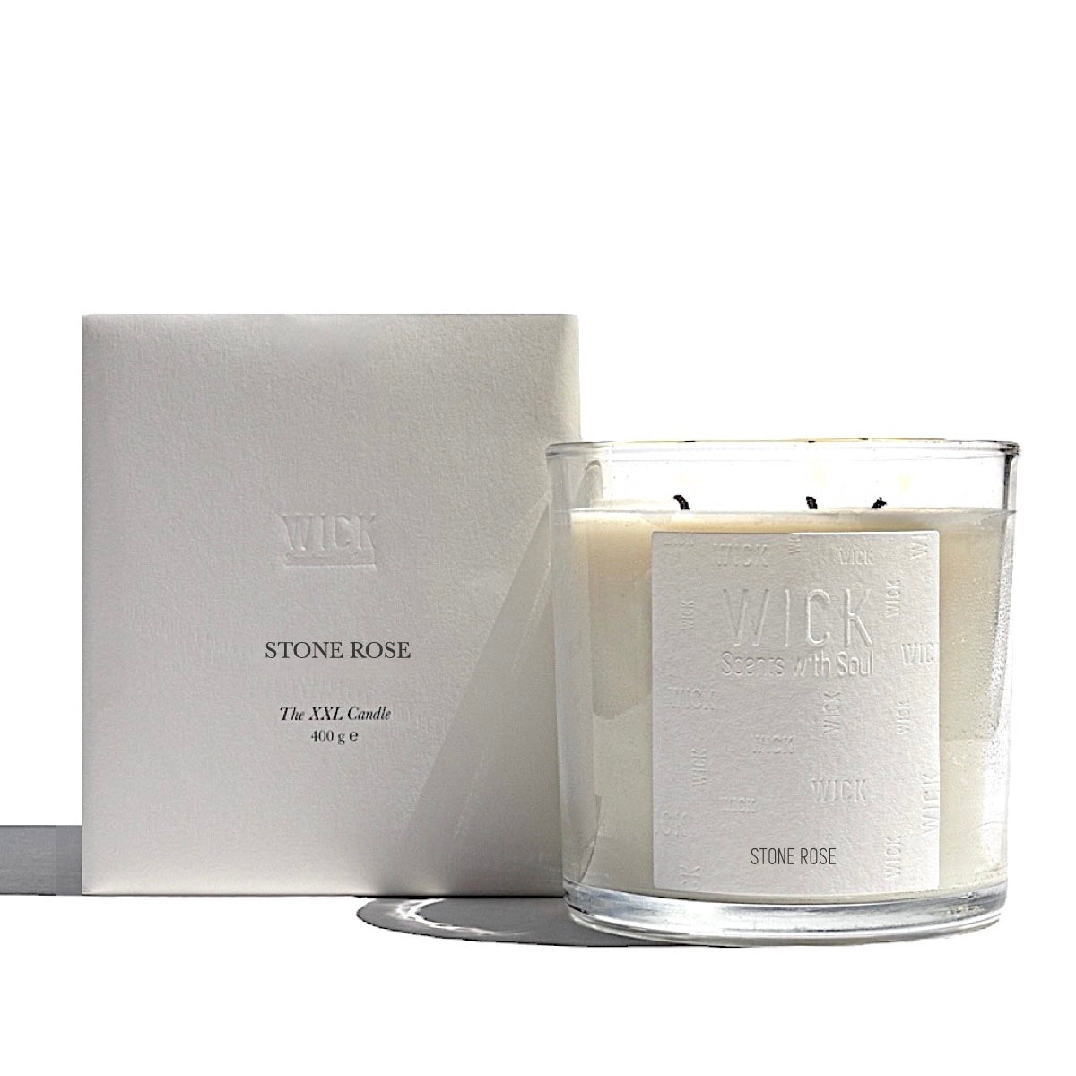 XXL Glass Candle // Stone Rose // 400 g