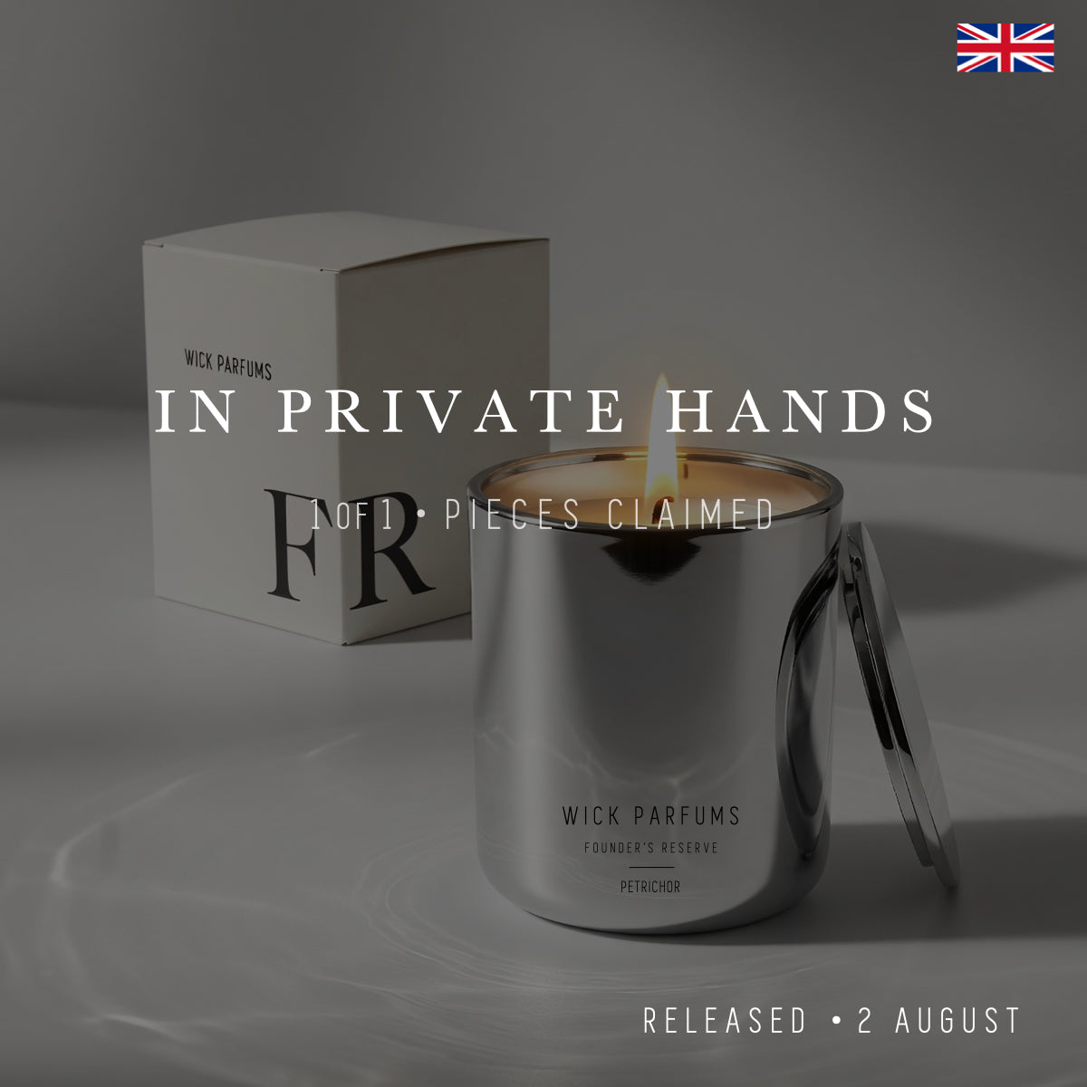 London Reserve Collection // Silver Mirror Candle // Petrichor // 200 g
