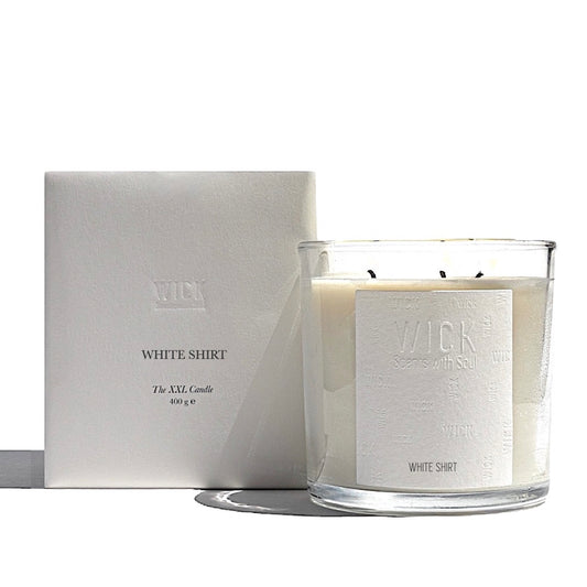 XXL Glass Candle // White Shirt // 400 g