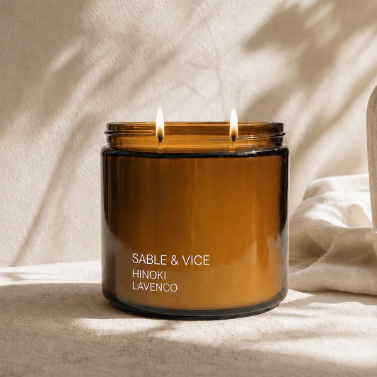 WH SALE | XXL Amber Candle // Hinoki Lavenco // 500 ml